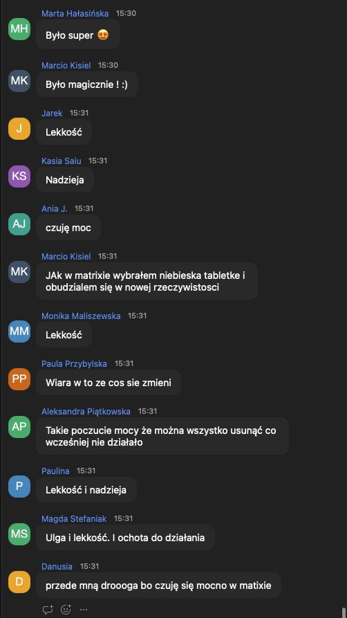 Efekty i opinie uczestników Identity Shift